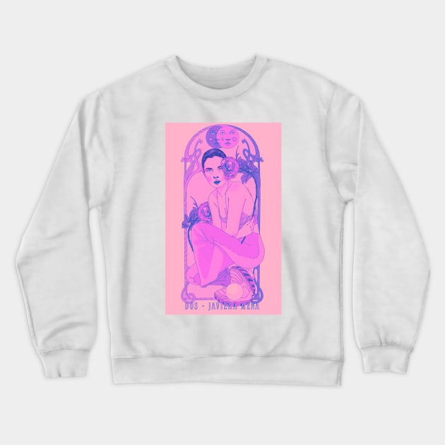 Javiera Mena Two - Art Deco Crewneck Sweatshirt by RobertRedART